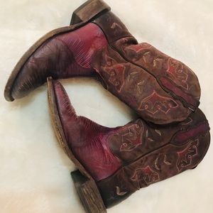 Tony Lama ostrich skin boots Size 8